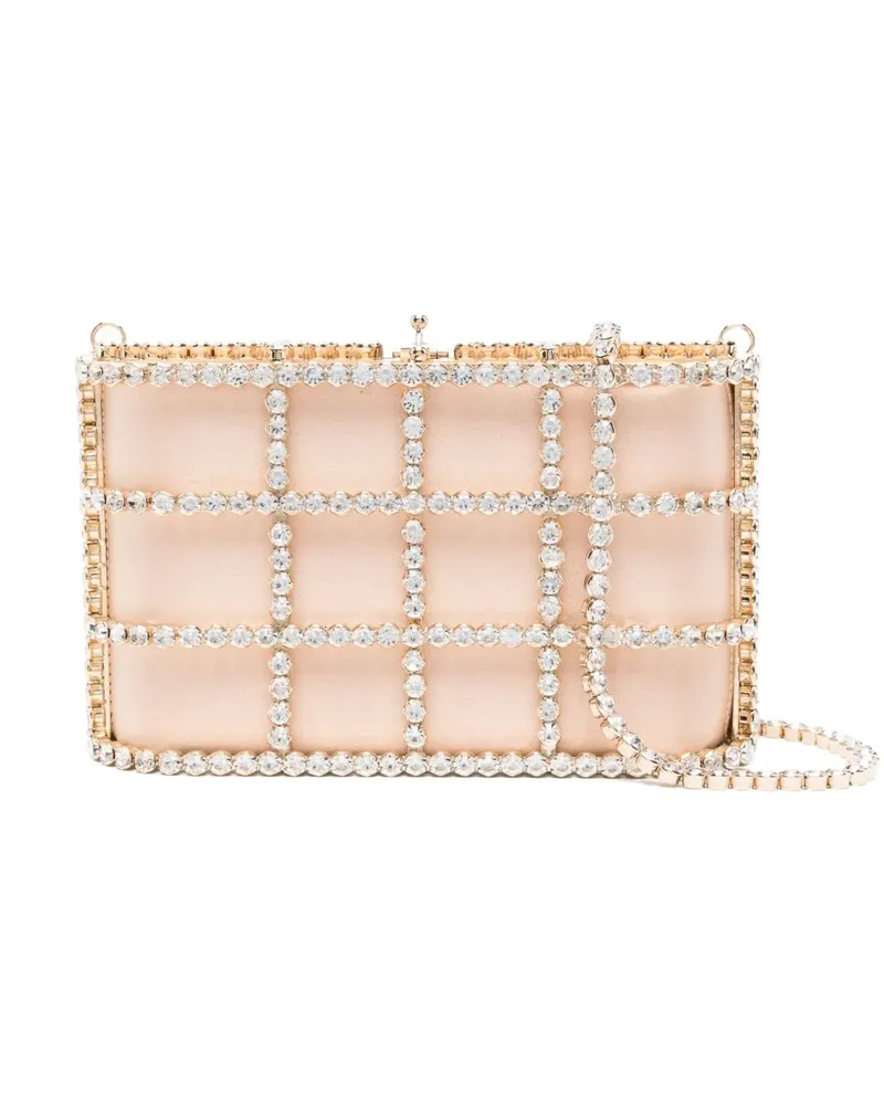 Rosantica mini Holli crystal-embellished bucket bag - Nude Nude