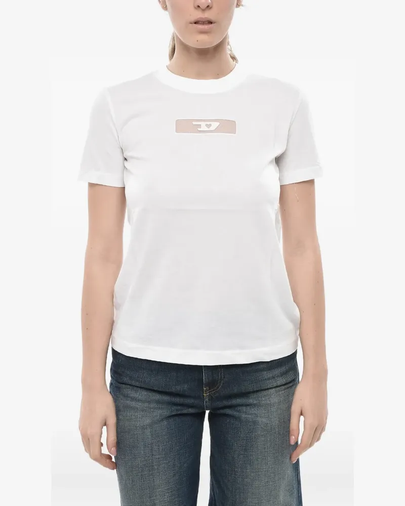 Diesel T-Shirt mit Logo-Patch - Weiß Weiß