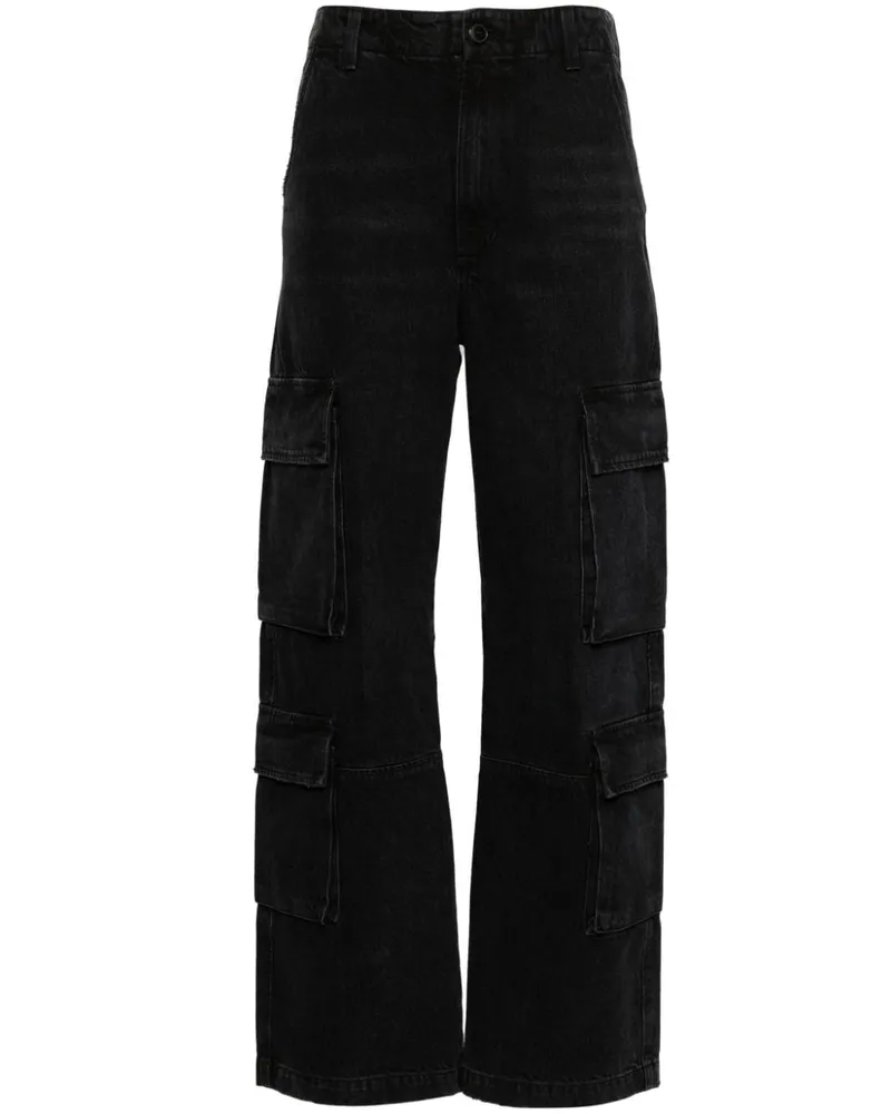 Citizens of humanity Delena Cargo-Jeans mit geradem Bein - Schwarz Schwarz