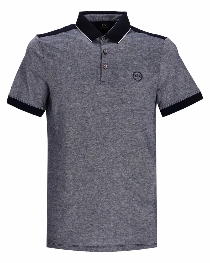 Armani Exchange Poloshirt mit Logo-Stickerei - Blau Blau