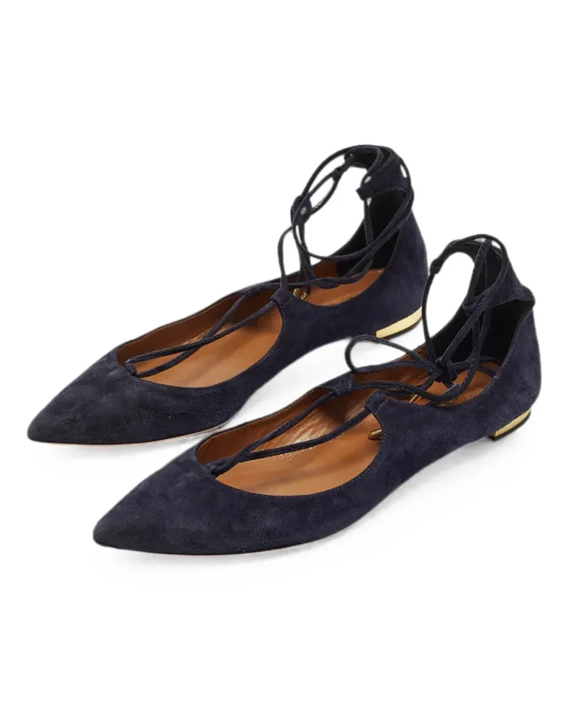 Aquazzura Christy Pumps mit Schnürung - Blau Blau