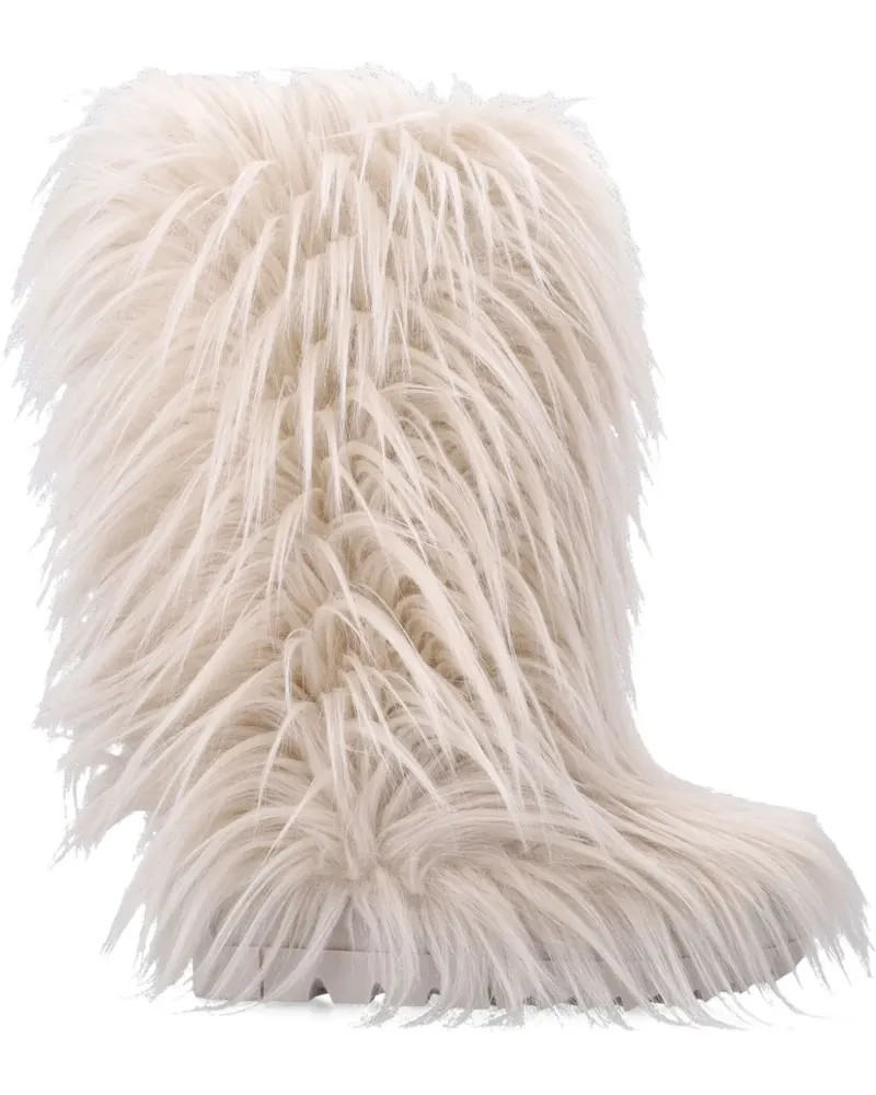 GOLDBERGH faux-fur boots - Nude Nude