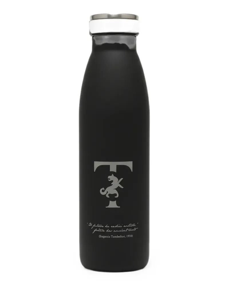 Tombolini logo-print screw-top water bottle - Schwarz Schwarz