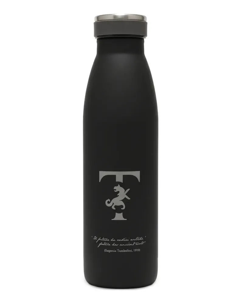 Tombolini Trinkflasche mit Logo-Print - Schwarz Schwarz