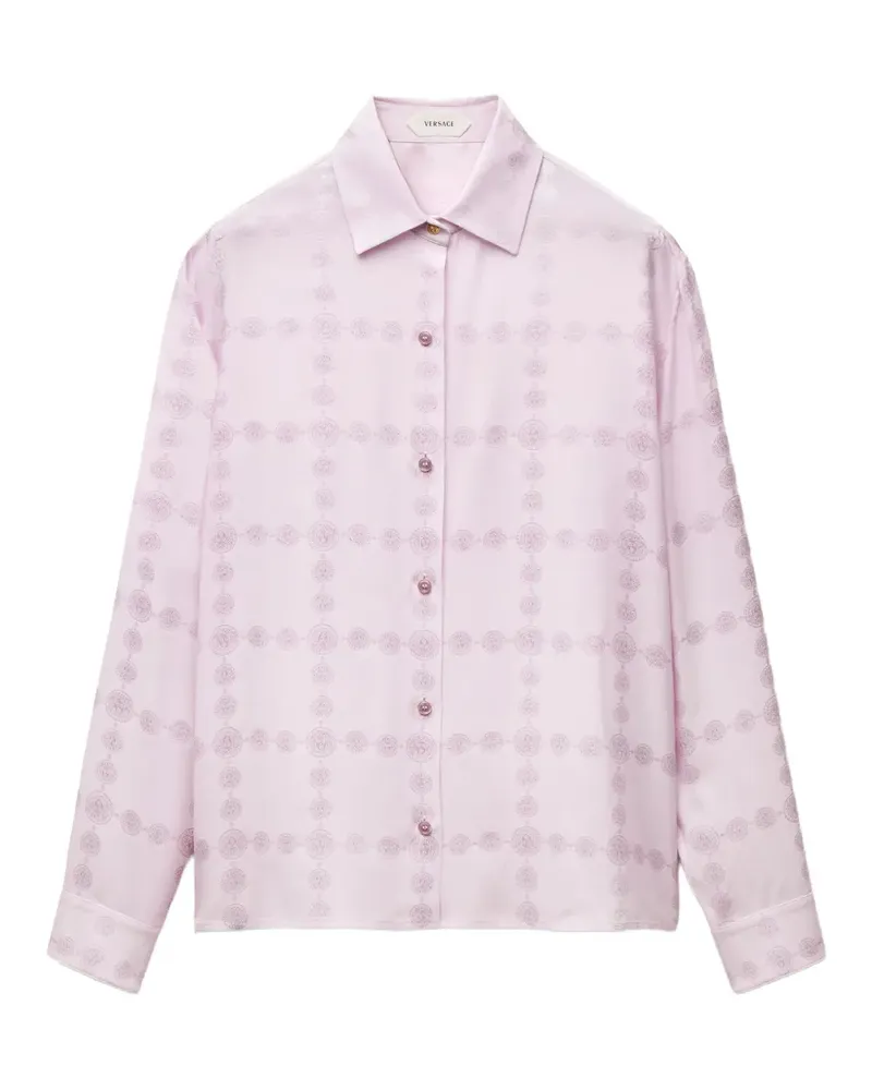 Versace Jacquard-Hemd aus Seidenkrepp - Rosa Rosa