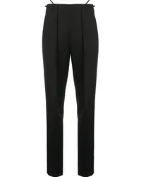 Nensi Dojaka Gerade High-Waist-Hose Schwarz