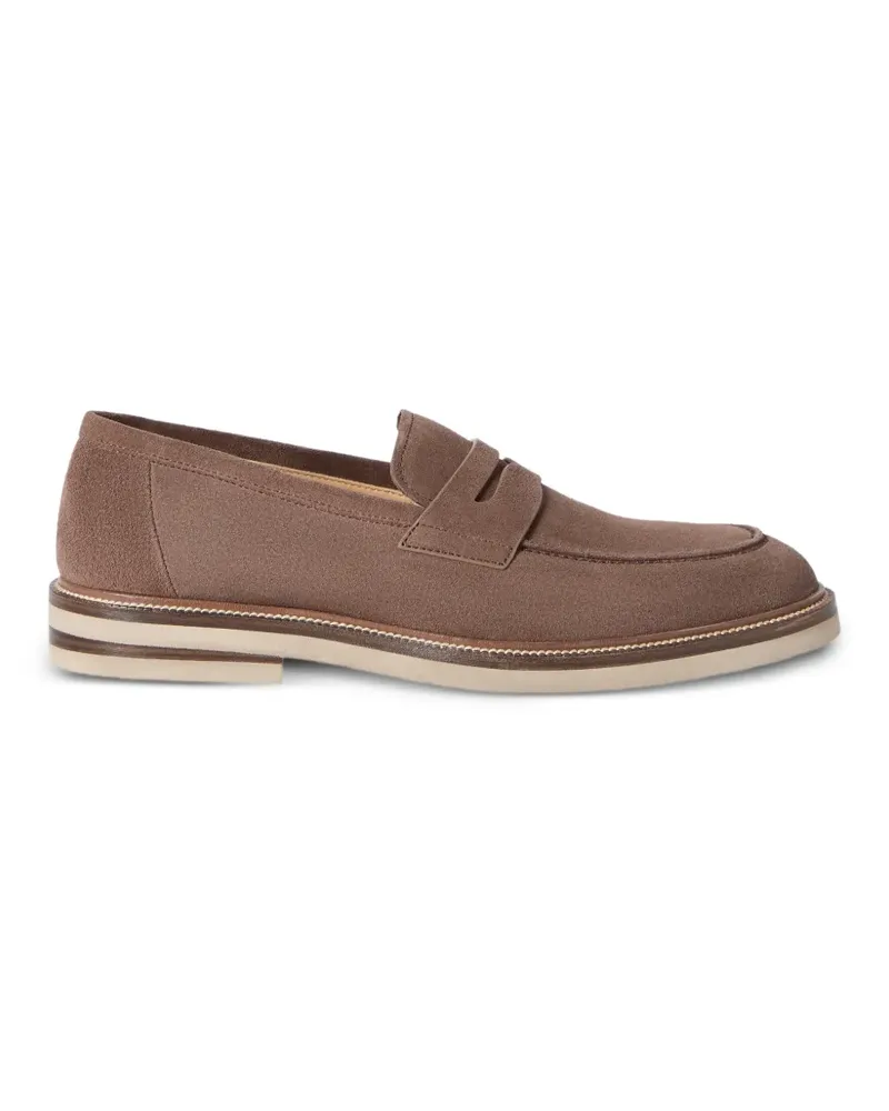 Brunello Cucinelli Penny-Loafer aus Wildleder - Braun Braun