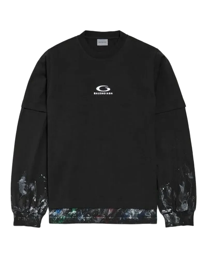 Balenciaga hybrid double T-shirt - Schwarz Schwarz
