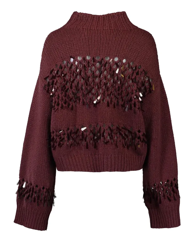 Brunello Cucinelli Pullover mit Pailletten - Rot Rot