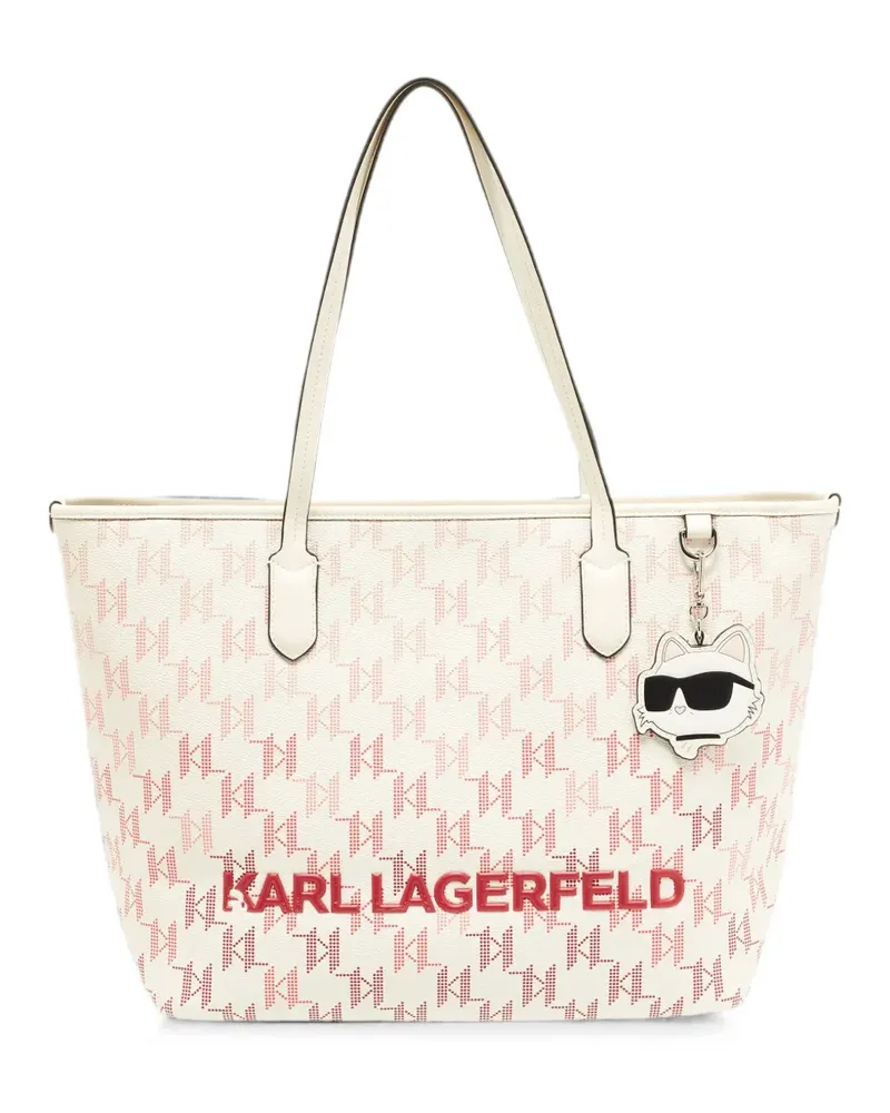 Karl Lagerfeld K/Ikonik monogram shopper tote bag - Weiß Weiß