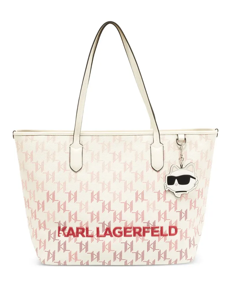 Karl Lagerfeld K/Ikonik Tote Bag mit Monogramm - Weiß Weiß