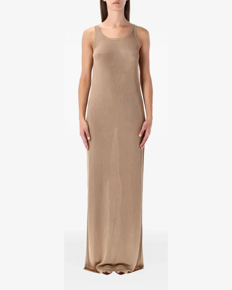 Saint Laurent sleeveless maxi dress - Nude Nude