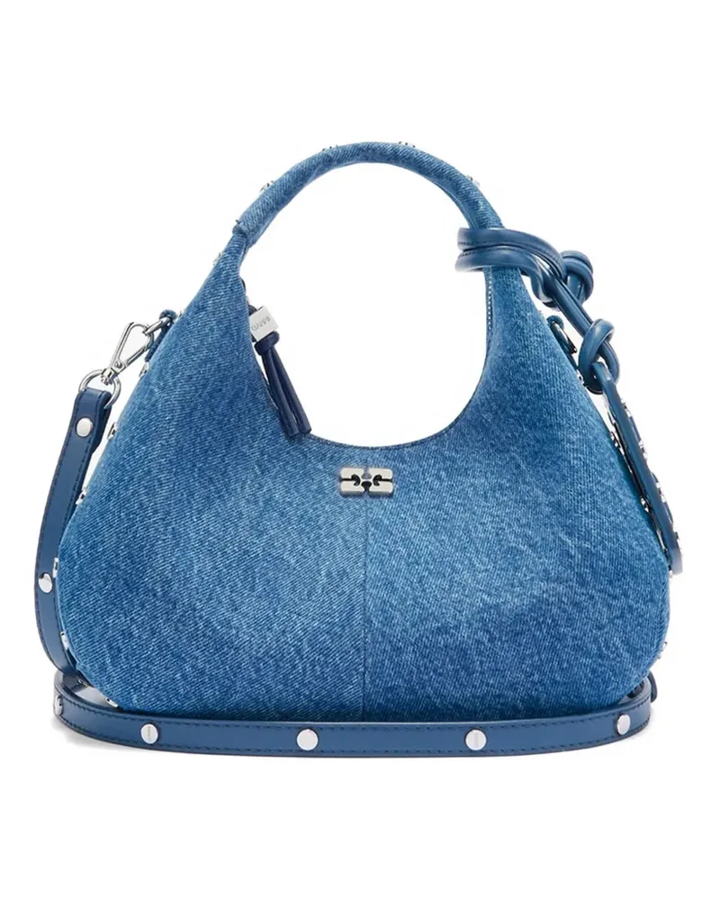 Ganni Tote Bag aus Denim mit Nieten - Blau Blau