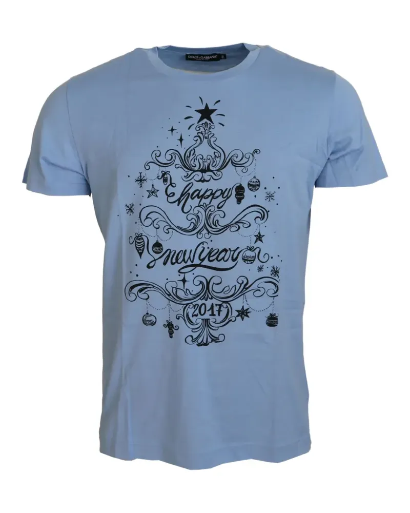Dolce & Gabbana T-Shirt mit grafischem Print - Blau Blau
