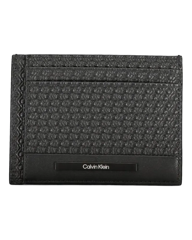 Calvin Klein monogram-embossed card holder - Schwarz Schwarz