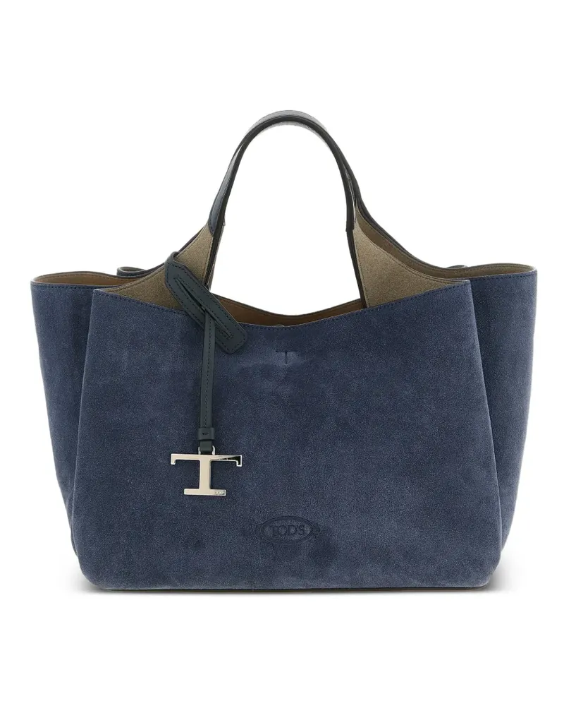 TOD'S Mini Shopper aus Wildleder - Blau Blau