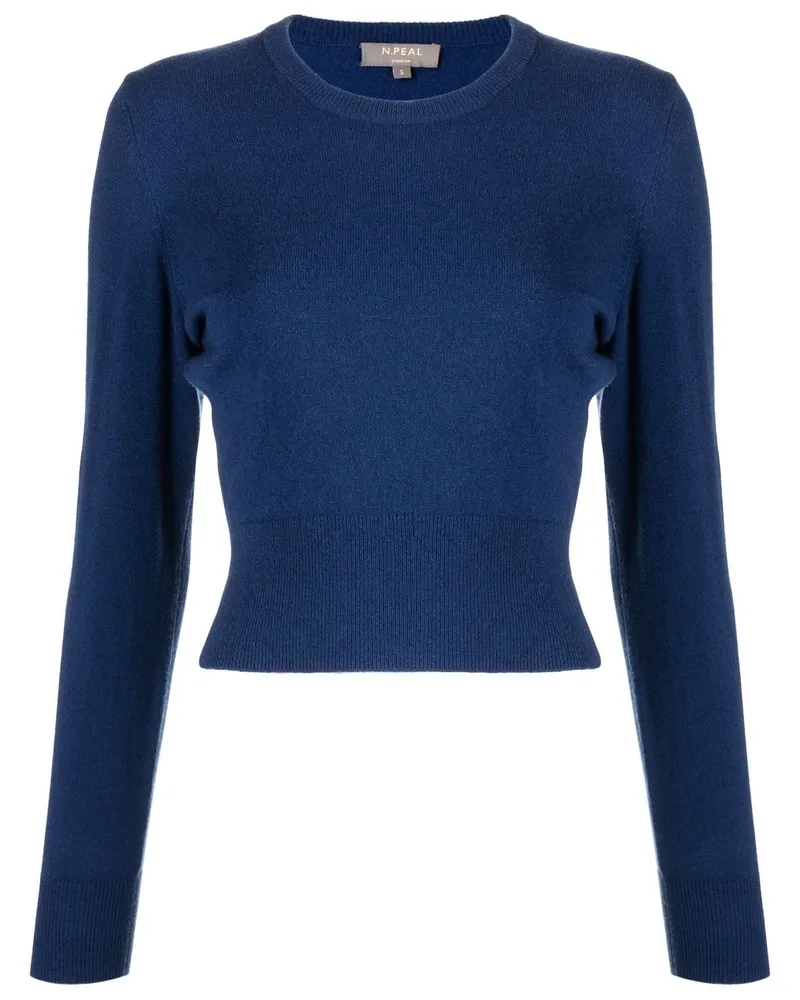 N.Peal Kaschmirpullover mit Rundhalsausschnitt Blau