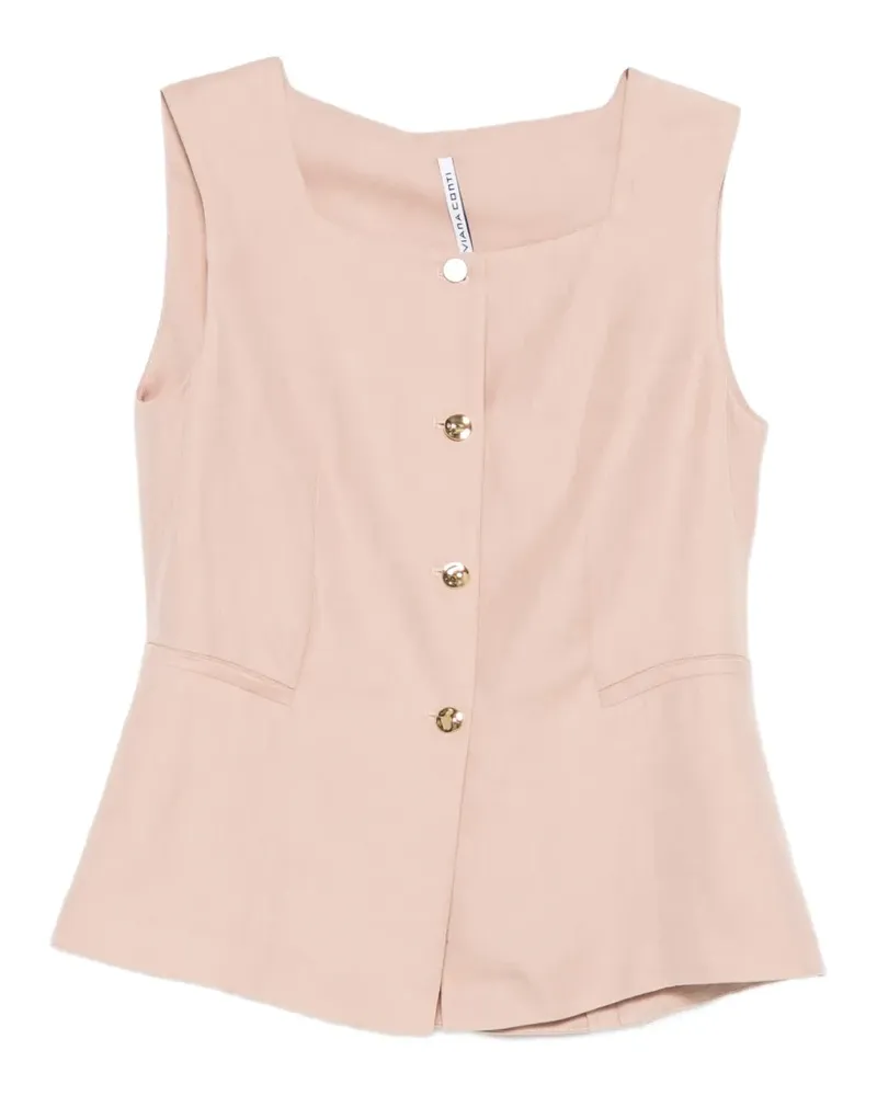 Liviana Conti Weste mit Knöpfen - Nude Nude