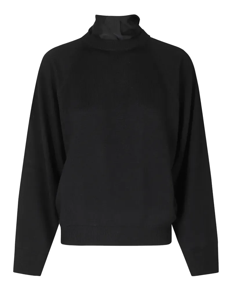 Semicouture bow-detail raglan-sleeve sweater - Schwarz Schwarz