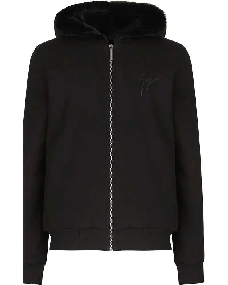 Giuseppe Zanotti LR-12 Hoodie mit Logo-Print - Schwarz Schwarz