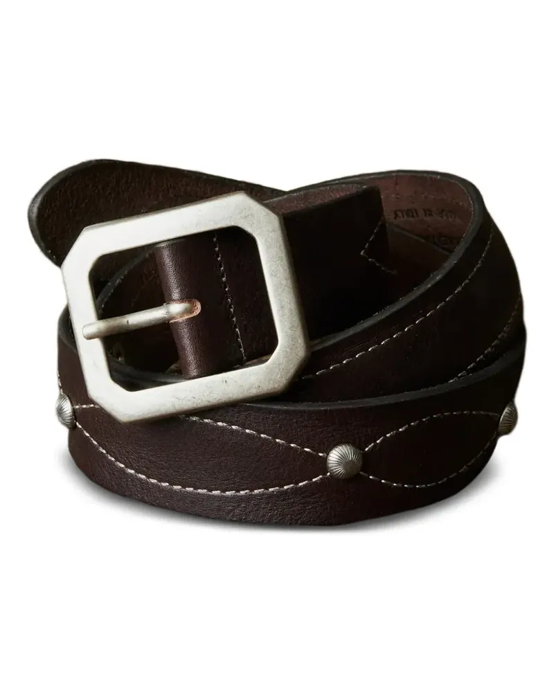 Fortela topstitching leather belt - Braun Braun