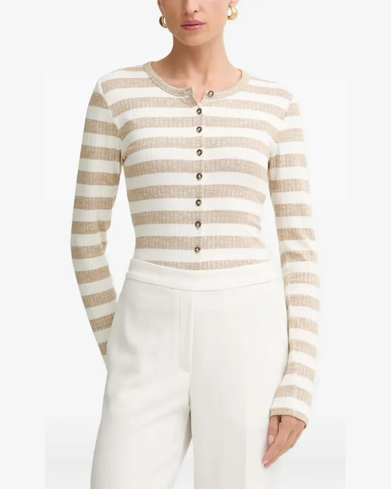 Rag & Bone striped ribbed cardigan - Nude Nude