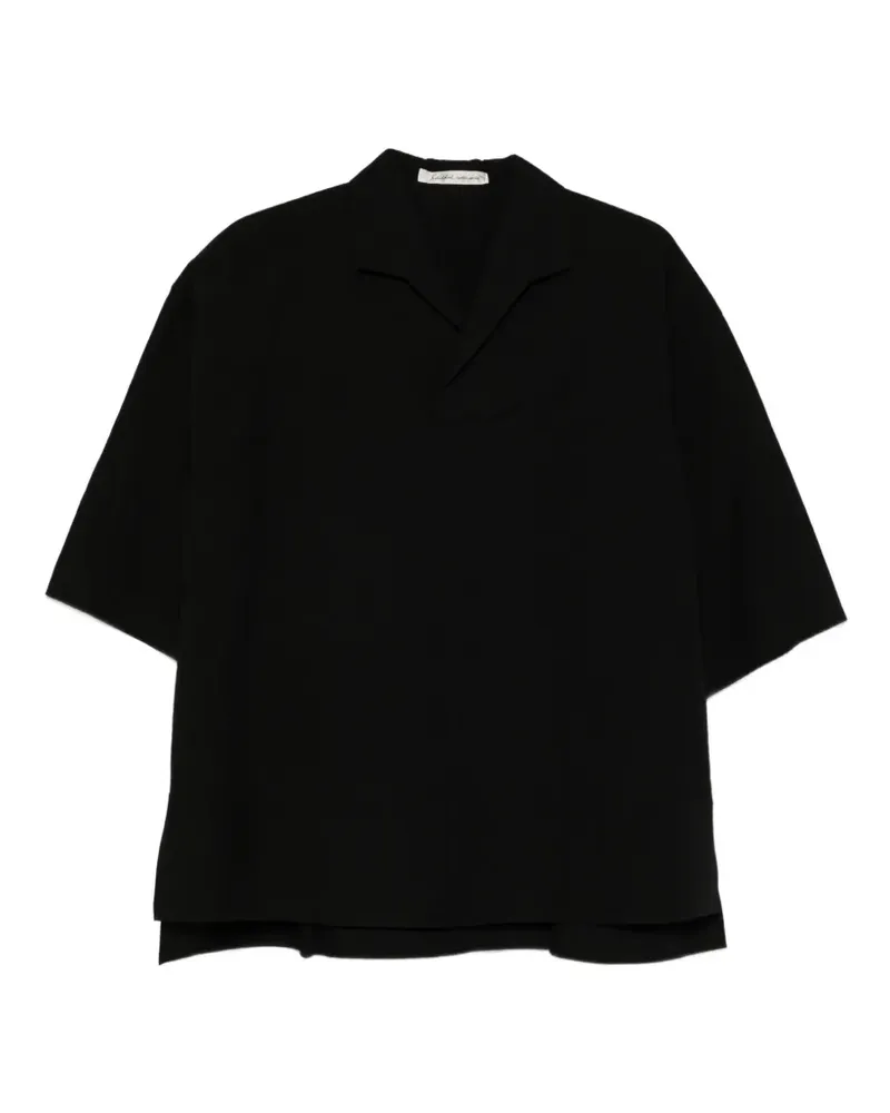 individual sentiments camp-collar layered T-shirt - Schwarz Schwarz
