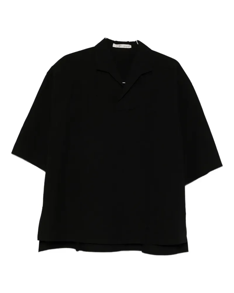 individual sentiments camp-collar layered T-shirt - Schwarz Schwarz