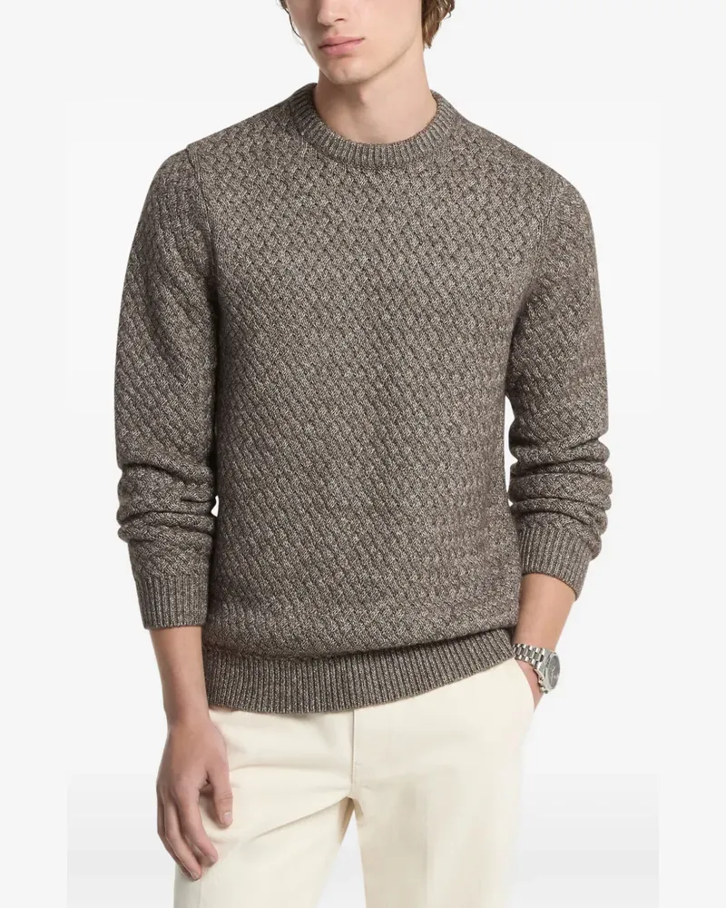 Michael Kors Pullover mit Kreuzschraffur - Braun Braun