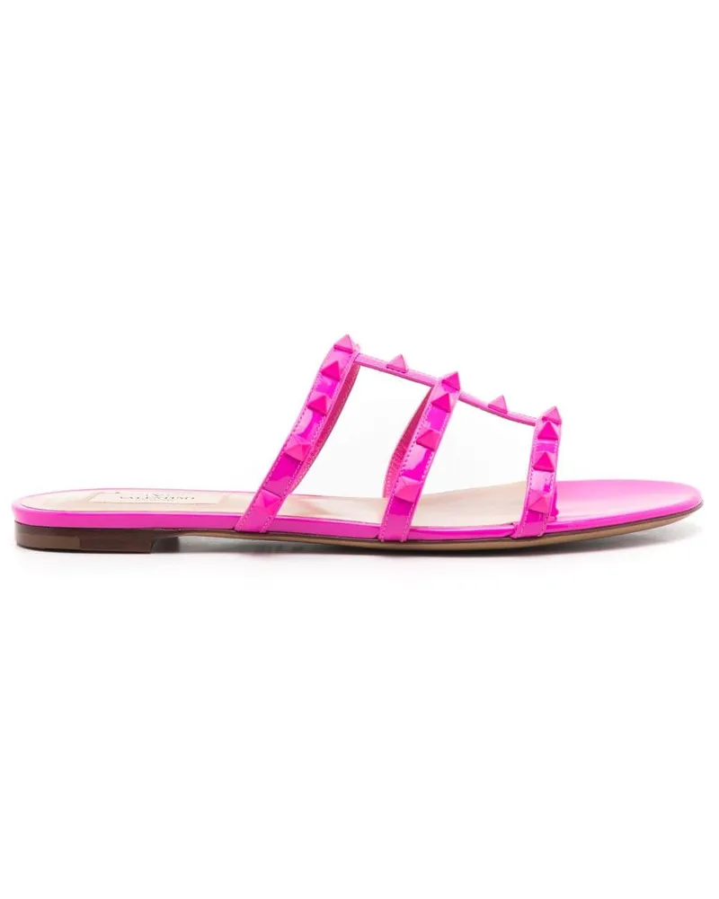 Valentino Garavani Rockstud Sandalen aus Lackleder - Rosa Rosa
