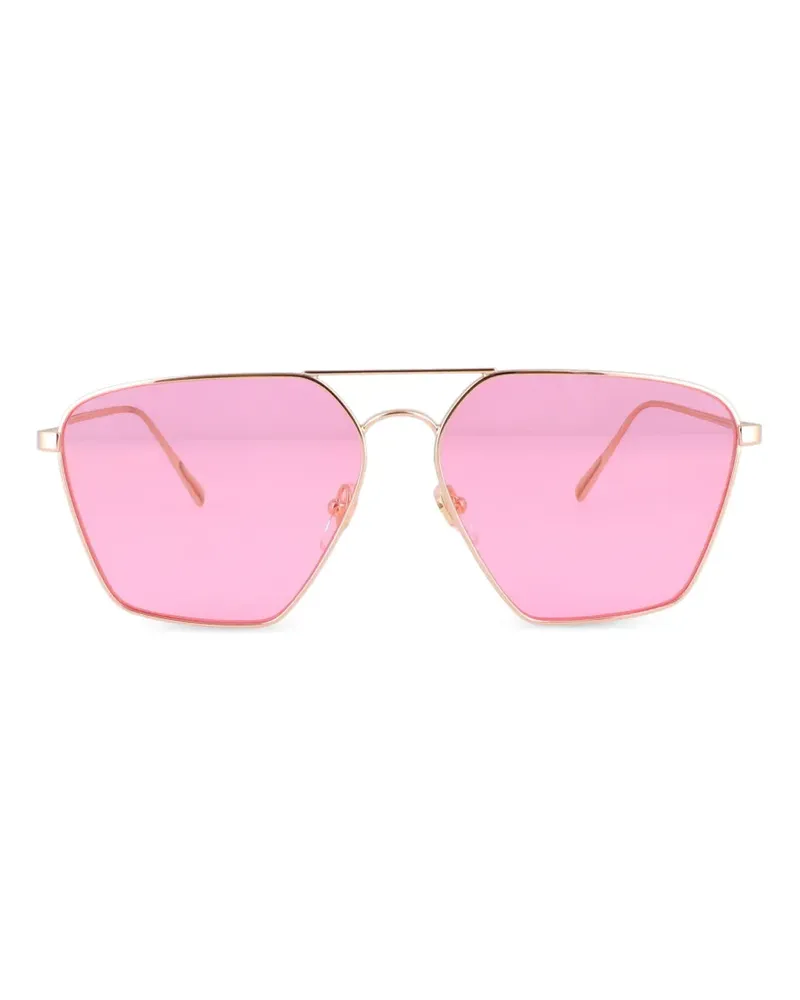 MCM Sonnenbrille mit eckigem Gestell - Gold Gold