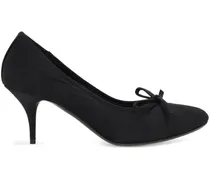 Leopold Pumps aus Satin 70mm - Schwarz