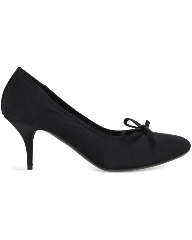 Balenciaga Leopold Pumps aus Satin 70mm - Schwarz Schwarz