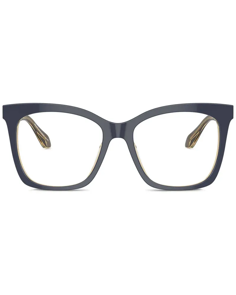 Giorgio Armani Brille mit Logo-Print - Blau Blau