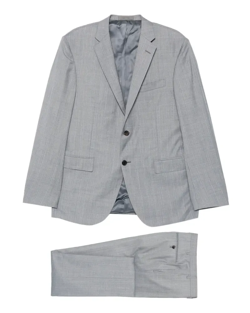 Corneliani check-pattern single-breasted suit - Grau Grau