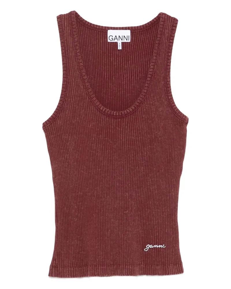 Ganni Geripptes Tanktop - Violett Violett