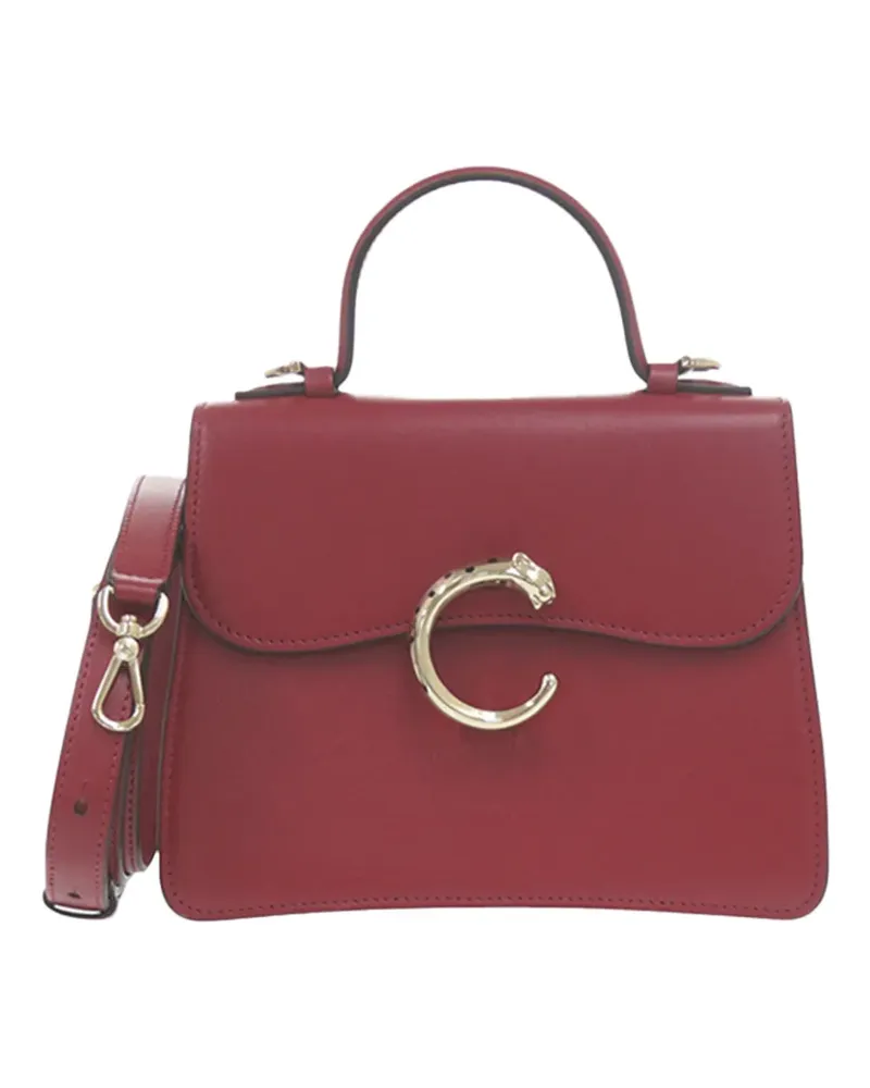Cartier 2020-2026 mini Panthere C Satchel-Tasche aus Leder - Rot Rot