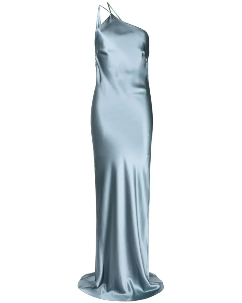 mason by michelle mason Asymmetrische Robe aus Seide - Blau Blau