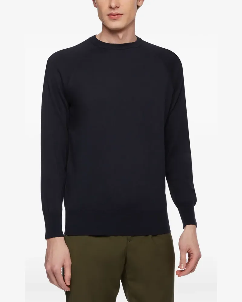 Brooks Brothers Pullover mit geripptem Besatz - Blau Blau