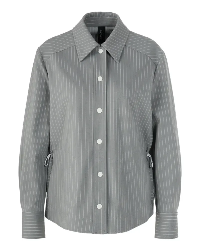 Marc Cain striped shirt jacket - Grau Grau