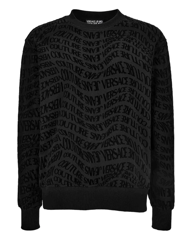 Versace Jeans Sweatshirt mit Logo-Print - Schwarz Schwarz