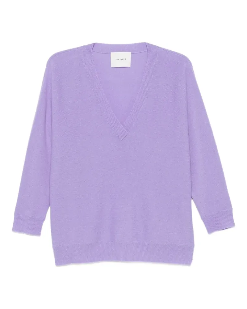 Lisa Yang Kenny Pullover mit V-Ausschnitt - Violett Violett