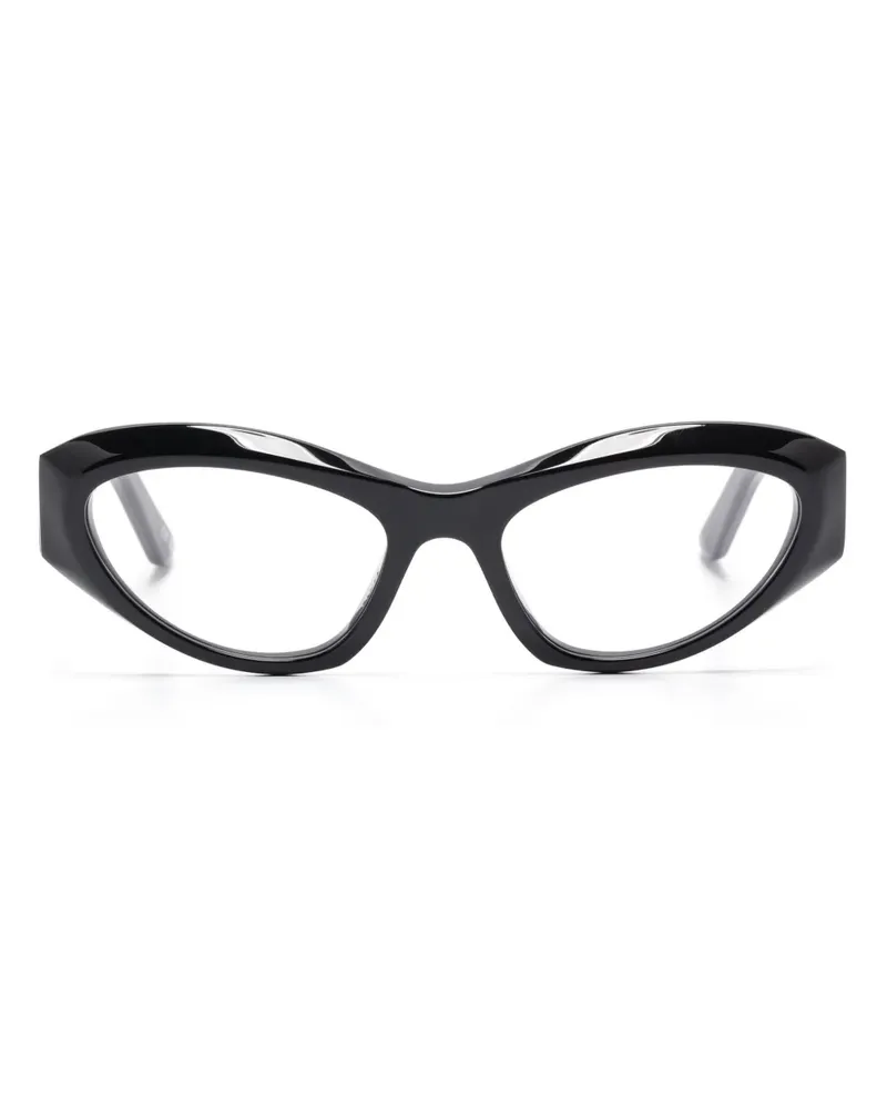 Balenciaga Brille mit Logo-Print - Schwarz Schwarz