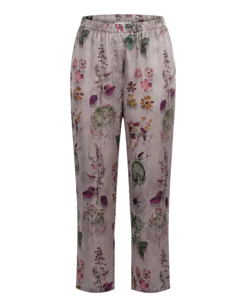 Avant Toi floral-print fade-effect trousers - Grau Grau