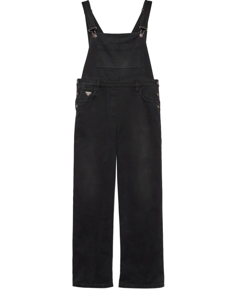 Prada Jumpsuit aus Denim - Schwarz Schwarz