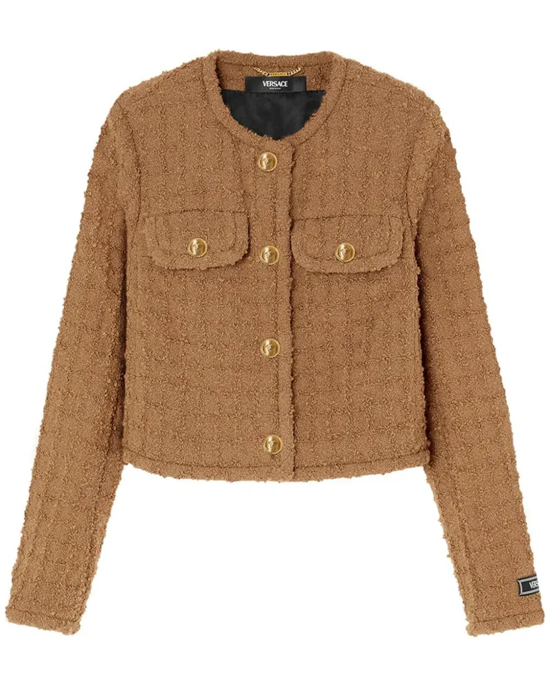 Versace Heritage Tweed-Jacke - Braun Braun