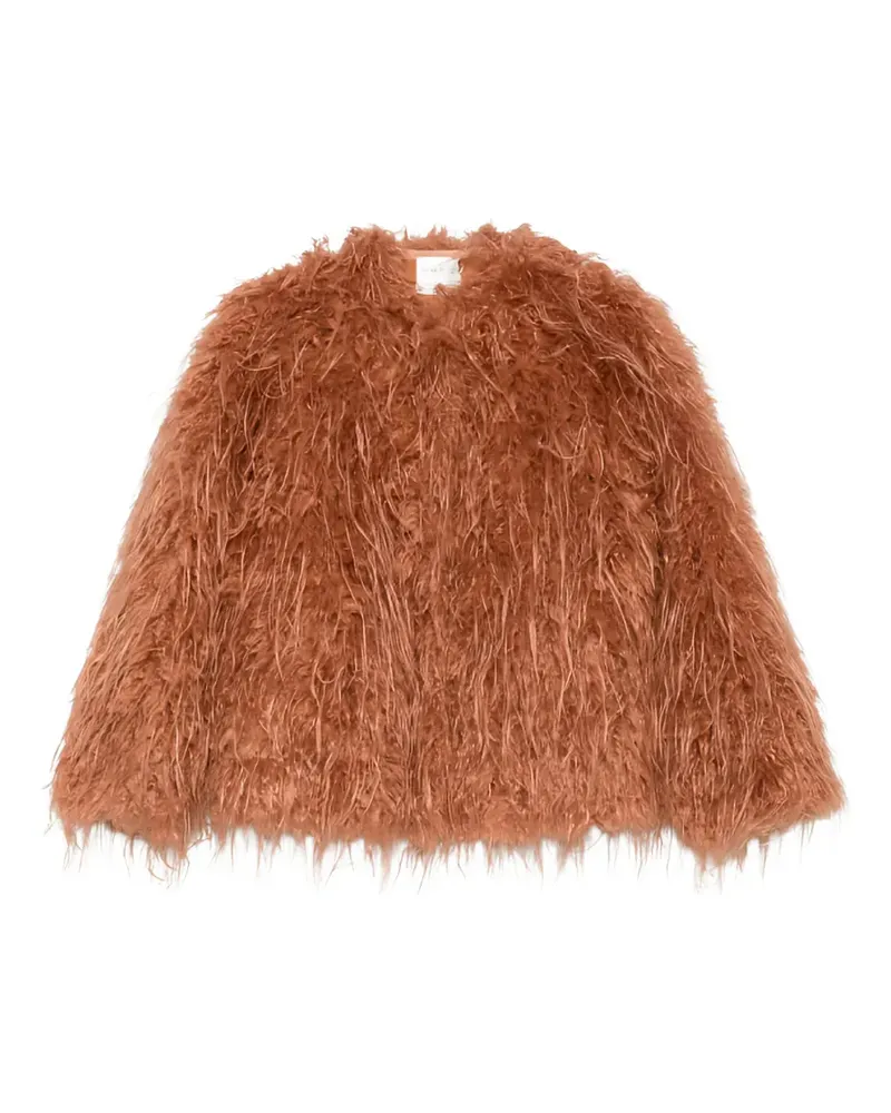 forte_forte faux-fur jacket - Braun Braun