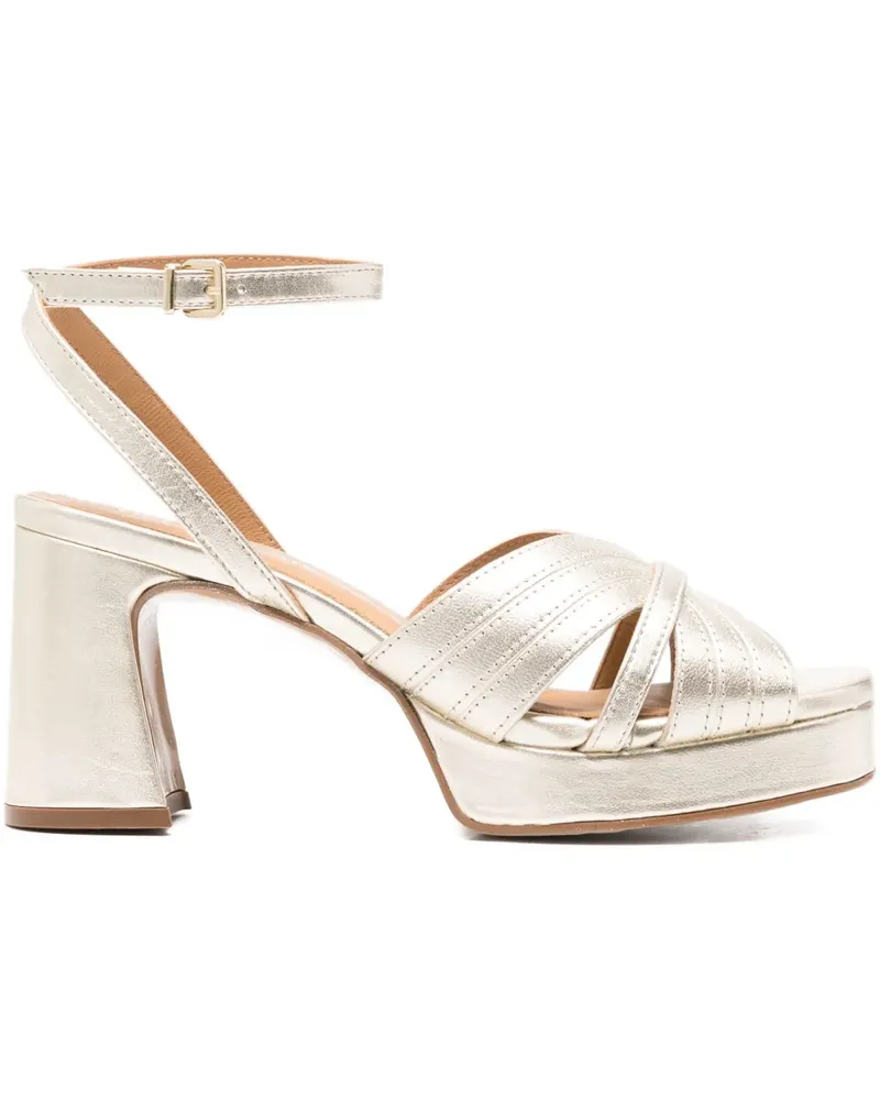 Pedro Miralles Sandalen mit Plateau 80mm - Gold Gold