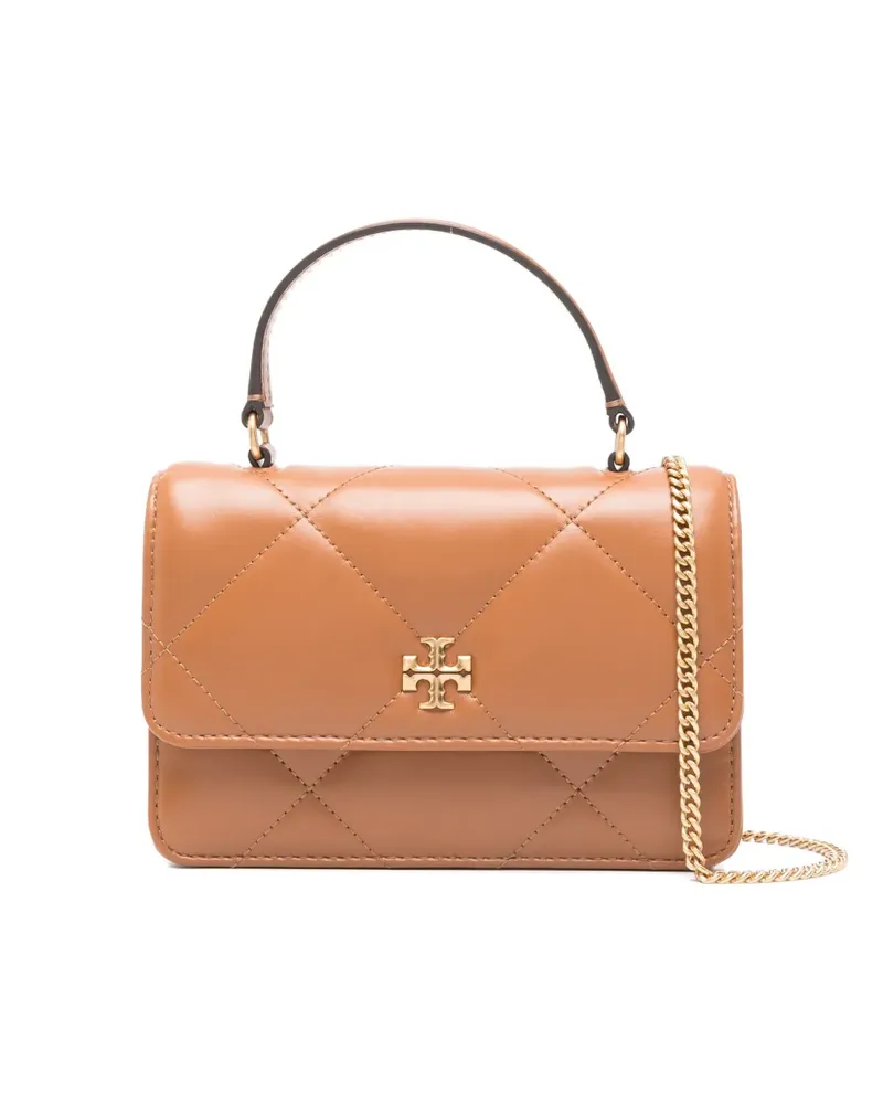 Tory Burch Mini Kira Tote Bag mit Rautensteppung - Braun Braun