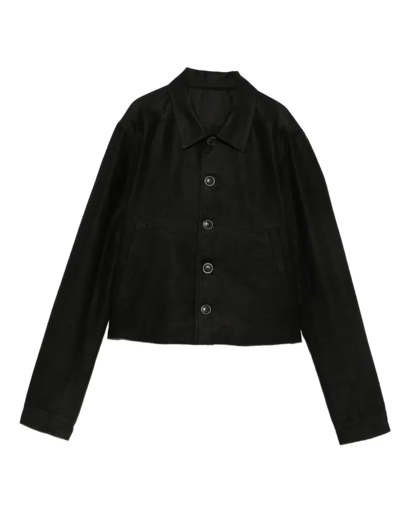 Rick Owens Geknöpfte Cropped-Jacke - Schwarz Schwarz